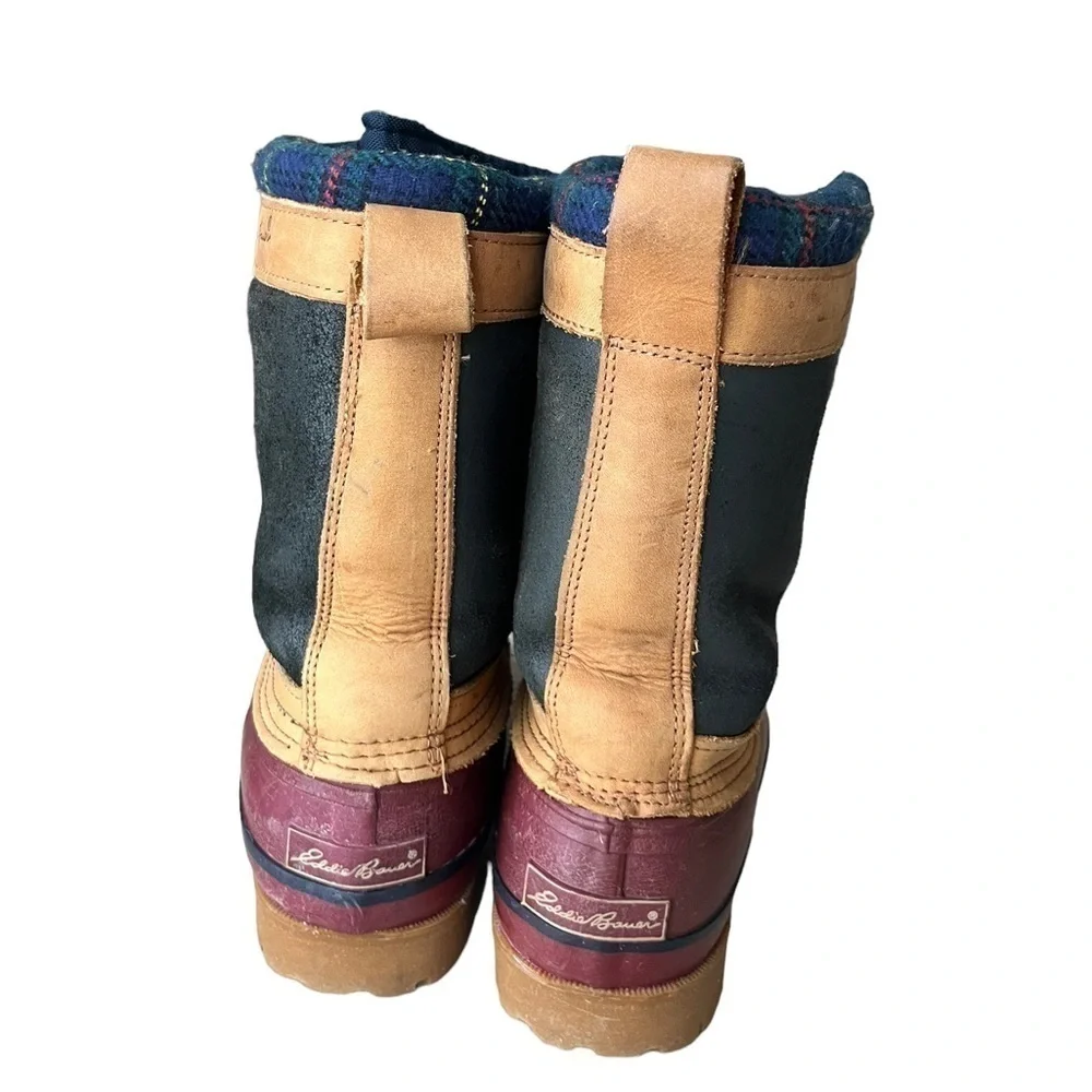 Eddie Bauer Leather Sherpa Lined Tall Duck Boot size 5